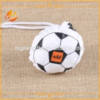 Football sport design shaped 190D polyester foldable shopping bag